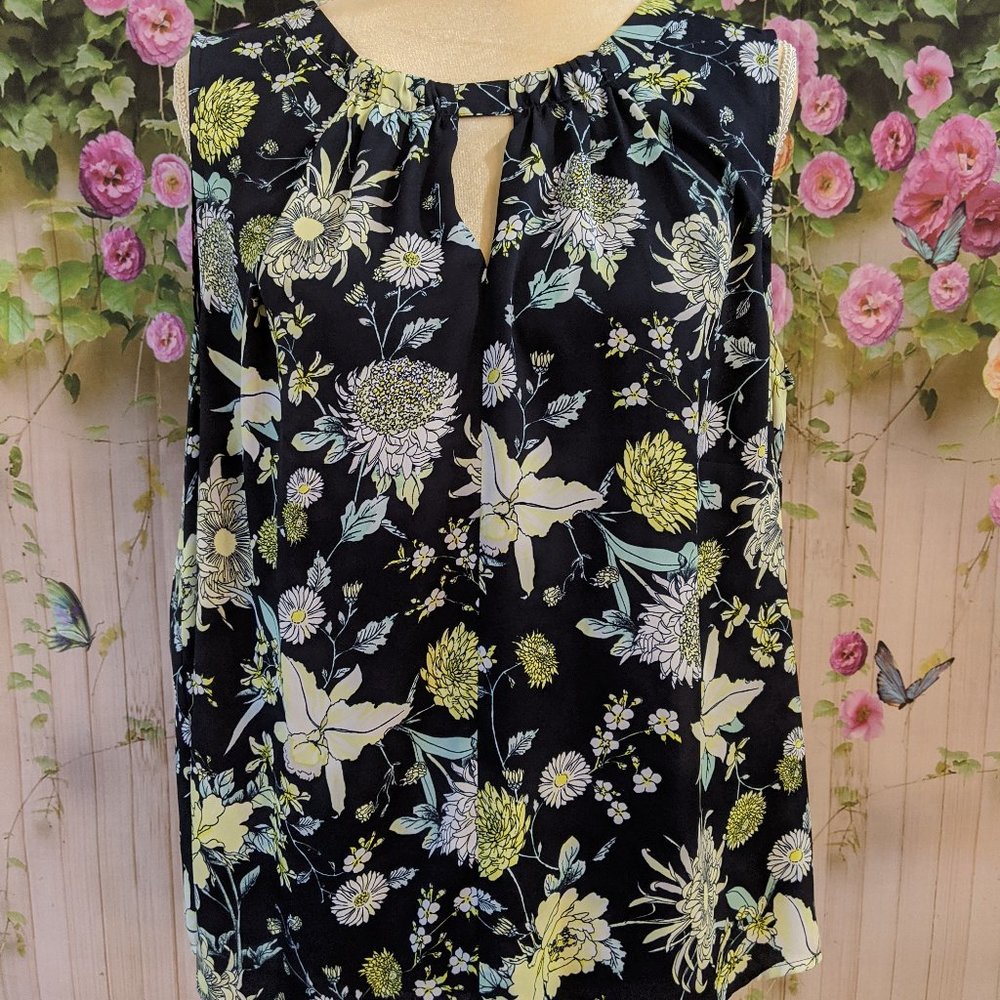 Jones New York Flower Tunic Top Size 14